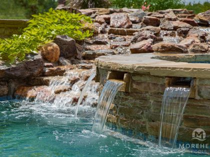 Swimming Pool Waterfalls in Shreveport & Bossier City LA | Morehead Pools