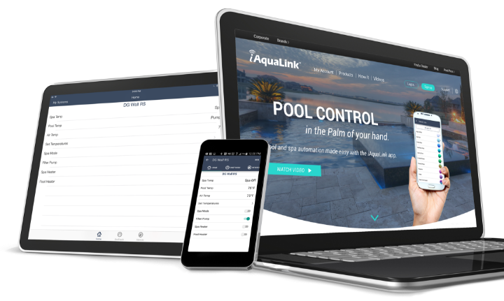 iAqualink across desktop, mobile and tablet